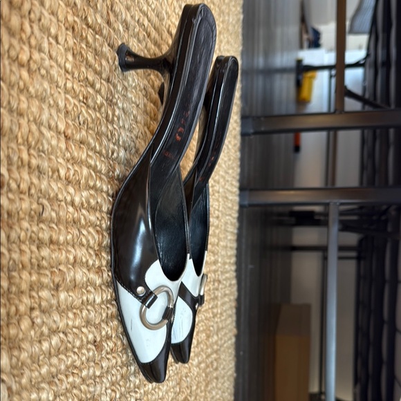 Vintage Miu Miu mid 90’s black with light blue mules - Picture 3 of 6